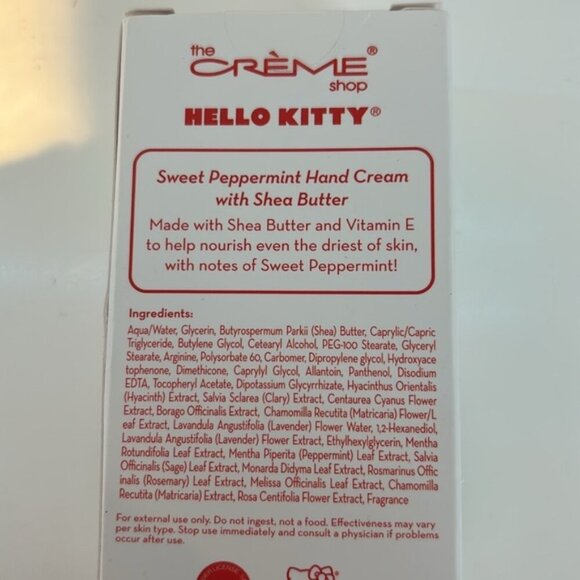 The Creme Shop Hello Kitty Handy Dandy Cream Sweet Peppermint hand cream BNIB - Picture 4 of 5